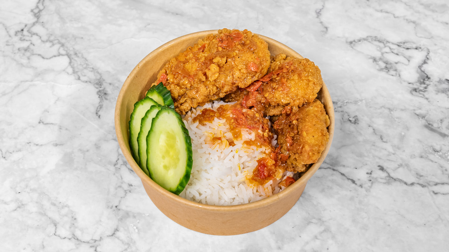 Crispy Chicken with Rice